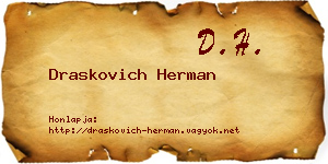 Draskovich Herman névjegykártya
